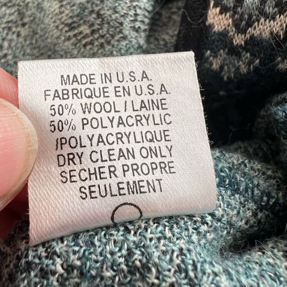 Diane von Furstenberg Geometric Print Wool Blend Military Button Blazer Jacket S - Picture 10 of 10